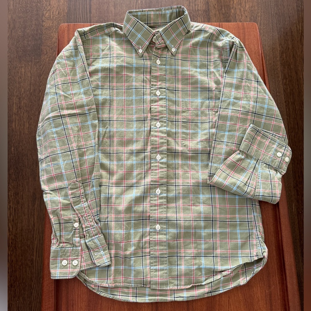 Men’s Burberry Plaid Button Up Long Sleeve Shirt